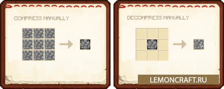 Мод на сжатие блоков и предметов Compress 'em [1.17.1]